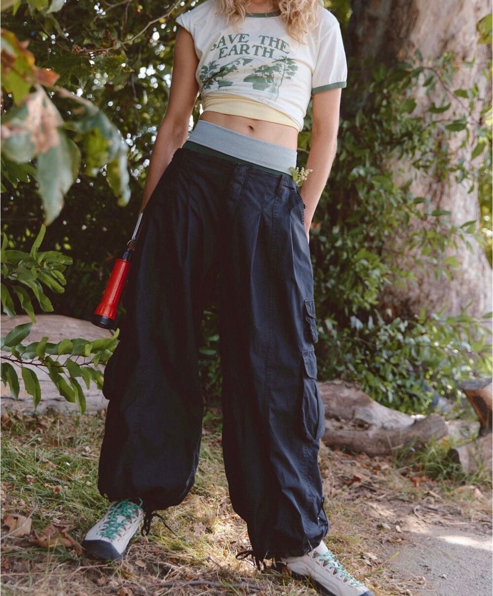 Free People Movement Charmer Utility Pants Black Large